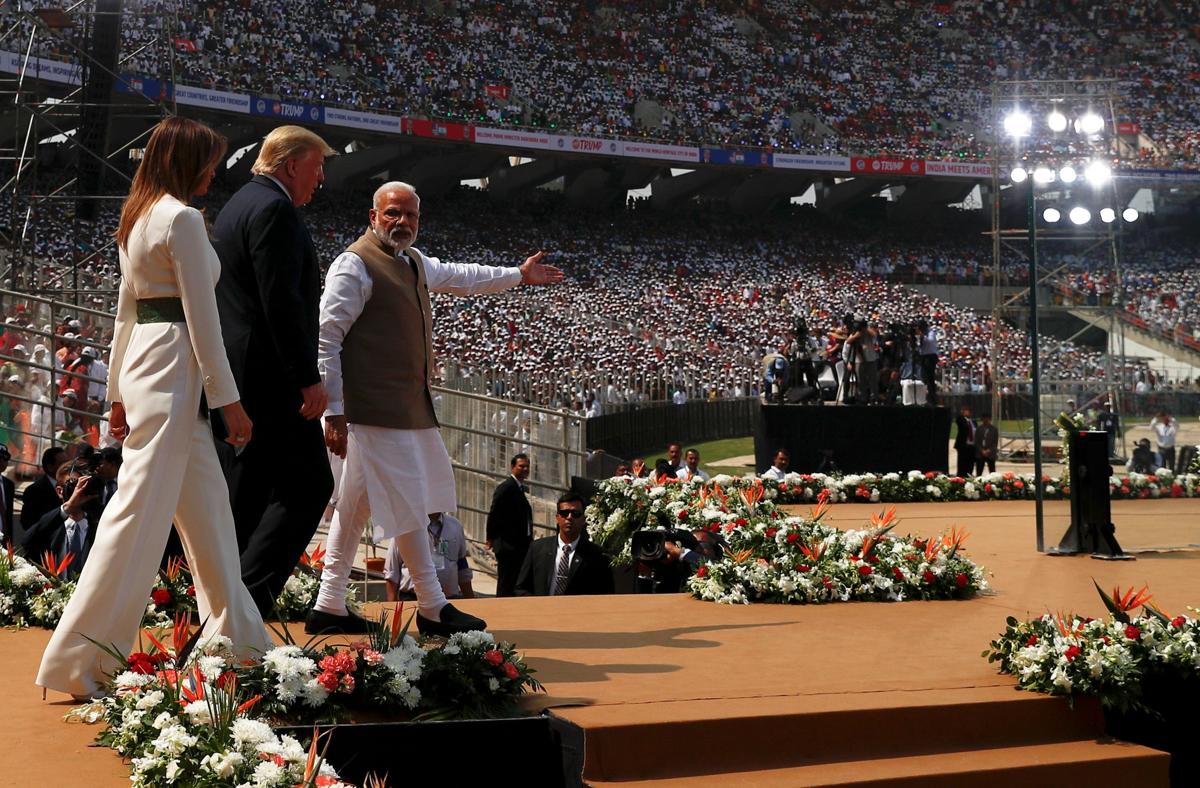 Namaste Trump Tens of thousands pack into Ahmedabad 